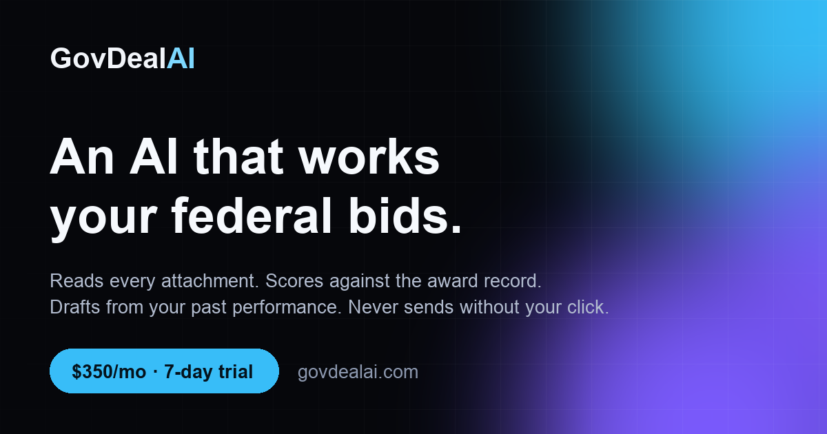 GovDealAI, an AI agent that reads federal solicitations in full